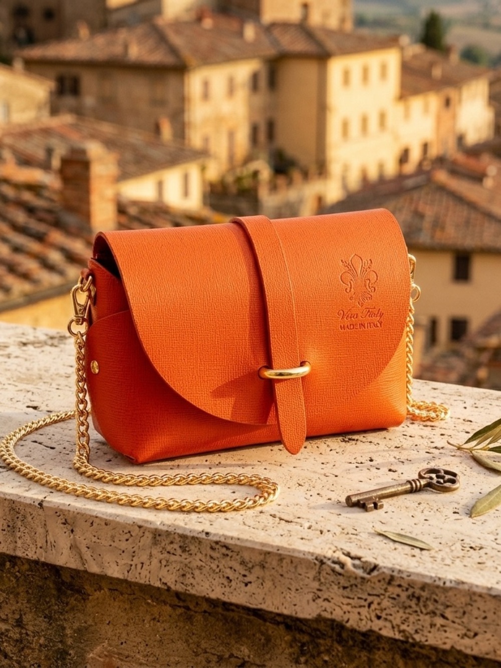The Italian Artisan Mini: Hand-Crafted Cherry Red Leather